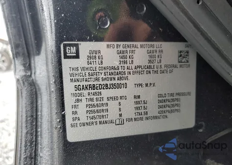 2011 Buick Enclave Cxl z USA, uszkodzony, nr VIN 5GAKRBED2BJ350010